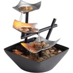 Fontaine argent�e, lumineuse, d�tente en pierre naturelle