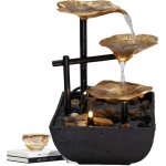 Fontaine de bureau d'int�rieur, cascade ornements d'eau courante, d�cor de table zen moderne en m�tal, ...