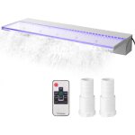Fontaine cascade 36, 2 x 3, 2 x 8, 1 pouces, 17 couleurs led, t�l�commande, cascade acrylique pour �tang ...