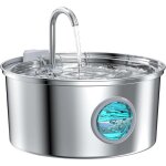 Fontaine a eau chat inox: 3, 2l fontaine � eau pour chat - distributeur chien automatique - silencieux ...