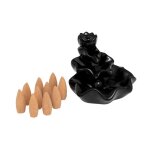 Fontaine � encens avec 10 c�nes 'iloe' 10cm noir