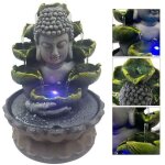 Fontaine d'intrieur avec clairage rvb, table de bouddha fontaine  cascade fengshui mditation dcoration ...