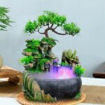 Fontaine intrieure en rsine avec clairage simulation pierre jardin table fontaine dcoration eau caractris ...