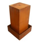 Estexo - fontaine de jardin en acier corten aspect rouille 50 x 50 x 80 cm Estexo - fontaine de jardin en acier corten aspect rouille 50 x 50 x 80 cm