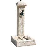 Fontaine de jardin colonne longchamp en pierre reconstitu�e