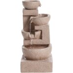 Beliani - fontaine de jardin en rsine accessoire extrieur cascade marron clair vallesinella