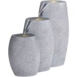 Beliani - fontaine de jardin en résine extérieur avec Éclairage led gris arkle Beliani - fontaine de jardin en résine extérieur avec Éclairage led gris arkle