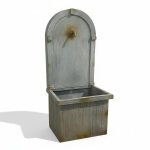 Fontaine murale jardin 40x32x90cm
