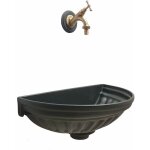 Fonderia bongiovanni - fontaine murale modle versilia pour jardin potager avec robinet code 303b en ...