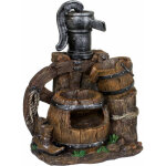 Fontaine ornementale de printemps en plein air déco cascade bois look pierre jardin pompe seau Fontaine ornementale de printemps en plein air déco cascade bois look pierre jardin pompe seau
