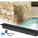 Fontaine de piscine cascade, ensemble de d�versoir d�coratif moderne encastr� au mur, sortie d'�coulement ...