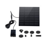 Fontaine solaire - 1. 5w pompe de fontaine solaire exterieure de jardin avec 6 buses pour bain d'oiseau, ...