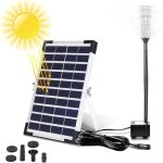 Fontaine solaire extrieur 5w, pompe bassin solaire, pompe  eau solaire pour fontaine, bain d'oiseaux, ...