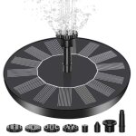 Fontaine solaire extrieur flottante pompe bassin solaire avec 6 buses pour bain d'oiseaux aquarium jardin ...