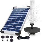 Fontaine solaire ext�rieur flottante, pompe bassin solaire avec batterie, pour jardin d'aquarium bain ...