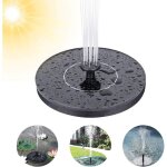 Fontaine solaire extrieur, pompe  eau bassin solaire avec 7 styles de fontaine, mini fontaine flottante ...
