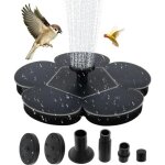 Fontaine solaire exterieure de jardin 2025, pompe solaire bassin 1. 4w  6 buses, hauteur de jet (55 ...
