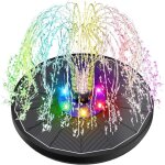 Fontaine solaire led colores, 3. 5w extrieur flottante pompe bassin solaire, 2200mah batterie, 2025 ...