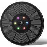 Fontaine solaire avec led, pompe de bassin solaire de 3 w, batterie intgre de 900 mah, pompe  eau, ...