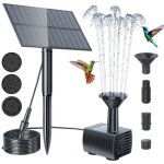 Fontaine solaire de pompe 5v 1. 5w - pompe � eau flottante avec 4 buses pour bassin / piscine / d�coration ...