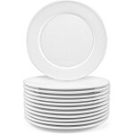 Foraineam lot de 12 assiettes � salade rondes en porcelaine plaques en porcelaine salle � manger plat ...