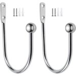2 pices embrasses  rideaux crochet en mtal crochet embrasse en forme de u argent - forehill