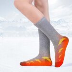 Forehill - chaussettes chauffantes lectriques rechargeables avec 3 fichiers de temprature rglable, ...