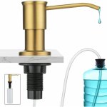 Distributeur de savon encastrable or brossé, distributeur savon evier cuisine, distributeur savon integre ... Distributeur de savon encastrable or brossé, distributeur savon evier cuisine, distributeur savon integre ...