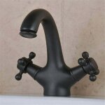 Forehill - mitigeur de lavabo vasque robinet salle de bain robinetterie lavabo retro bronze huil� noir ...