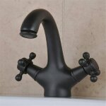 Forehill - mitigeur de lavabo vasque robinet salle de bain robinetterie lavabo retro bronze huil noir ...