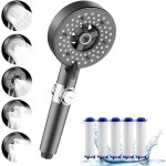 Pommeau de douche haute pression, douchette douche salle de bain 4 modes réglable, anti calcaire douchette ... Pommeau de douche haute pression, douchette douche salle de bain 4 modes réglable, anti calcaire douchette ...