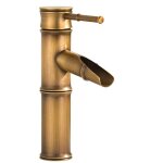 Forehill - robinet cascade de salle de bain mitigeur de lavabo cuisine r�tro forme de bambou eau chaude ...