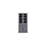 Ebuy24 - vitrine 4 portes 2 tiroirs 90x38, 4x190 cm en pin massif gris - tera
