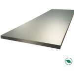 Forestea - plan de travail stratifi� hpl aluminium 2000 x 650 x 38 mm fsc