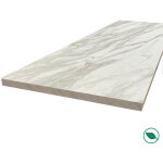Forestea - plan de travail stratifi� hpl marbre gris 2000 x 650 x 38 mm fsc