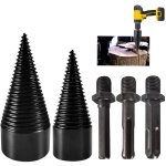 Foret à bois pour fendre du bois 32mm + 42mm, foret à fendre le bois avec 3 poignées de perceuse, foret ... Foret à bois pour fendre du bois 32mm + 42mm, foret à fendre le bois avec 3 poignées de perceuse, foret ...