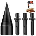 Foret � bois pour fendre du bois 42mm, fendeuse � bois perceuse, tige conique pour fendeuse � bois, durable ...