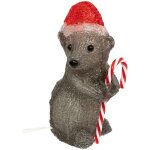 Dco lumineuse souris 12 led blanc froid h 17 cm - feeric christmas