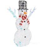 Bonhomme de neige lumineux ruban iris 200 led blanc froid h 90 cm - feeric christmas