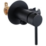 Fortifura calvi mélangeur bidet - avec support de douchette - noir mat Fortifura calvi mélangeur bidet - avec support de douchette - noir mat