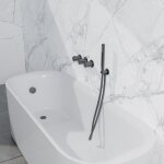 Fortifura nebbio ensemble combin� bain - mitigeur thermostatique - coude mural avec support douchette ...