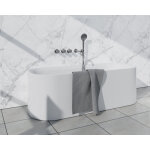 Fortifura nebbio ensemble combin� bain - mitigeur thermostatique - coude mural avec support de douchette ...