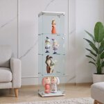 Fortuna lai - vitrine en verre  4 tagres, 42 x 36 x 164 cm, vitrine verrouillable  une porte, vitrine ...