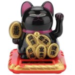 Fortune cat, solar powered lucky cat adorable waving beckoning fortune (2, 48 x 2, 83 x 2, 76 pouces) ...