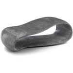 Stones - foulard table basse (123 x 60 x 34h) en pierre fossile grise