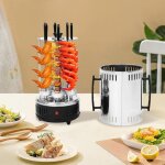 Four �lectrique rotatif � 6 fourches barbecue �lectrique vertical 1000w, barbecue �lectrique de viande ...