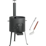 Four kazan  34 cm marmite  goulasch avec cumoire et tisonnier four d'extrieur - bbq - toro