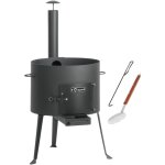Four kazan � 44 cm chaudron � goulasch avec �cumoire et tisonnier four d'ext�rieur - bbq - toro