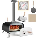 Four � pizza ext�rieur � bois ou � pellet, avec thermom�tre, pelle � pizza, pierre � pizza de ?33cm, ...