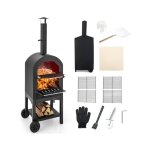 Helloshop26 - four  pizza extrieur au charbon avec pelle  pizza pierre  pizza housse tanche chemine ...